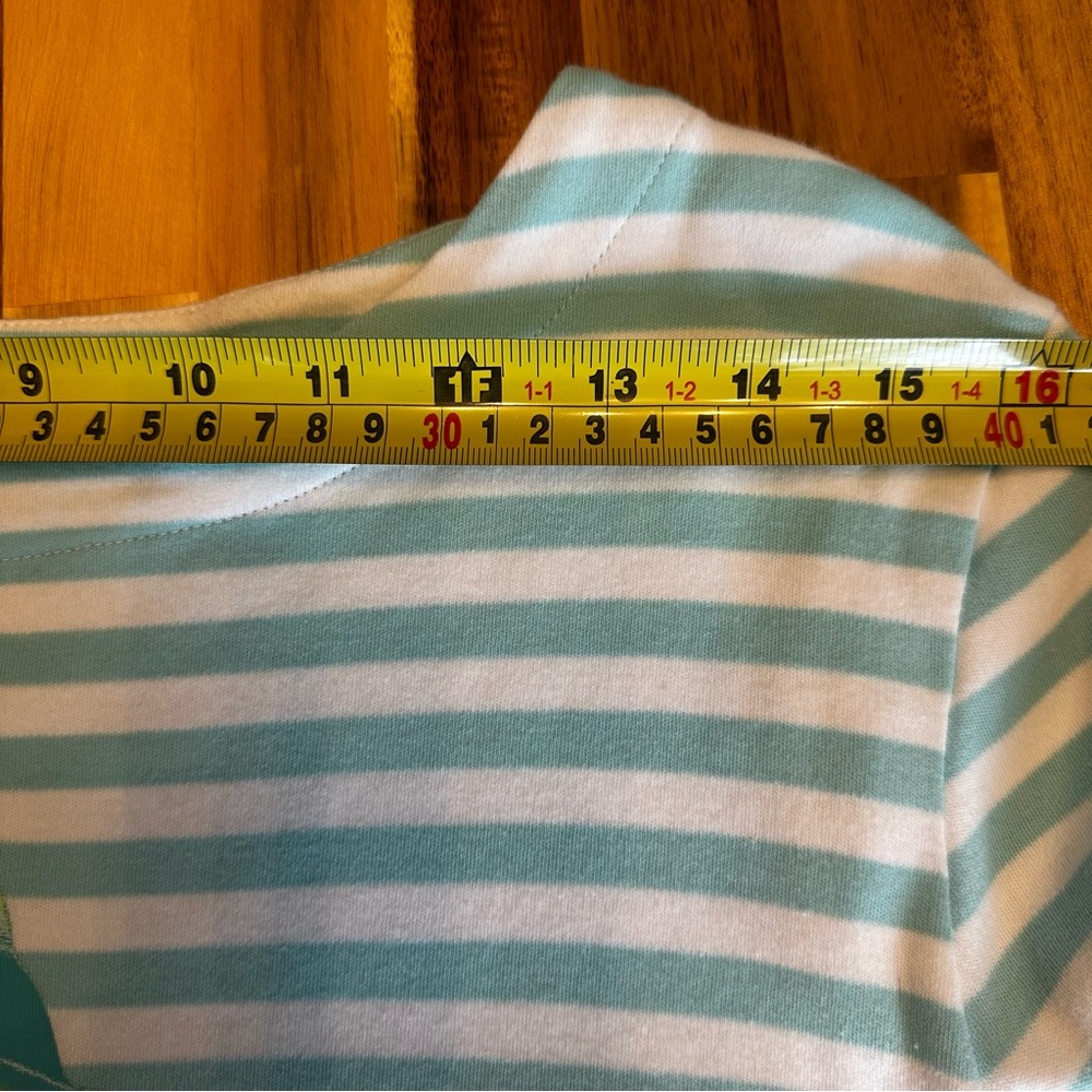 APPLESEED'S Womens Blue Stripe Seahorse‎ Graphic Top Nautical Coast Cotton sz L - Picture 7 of 10